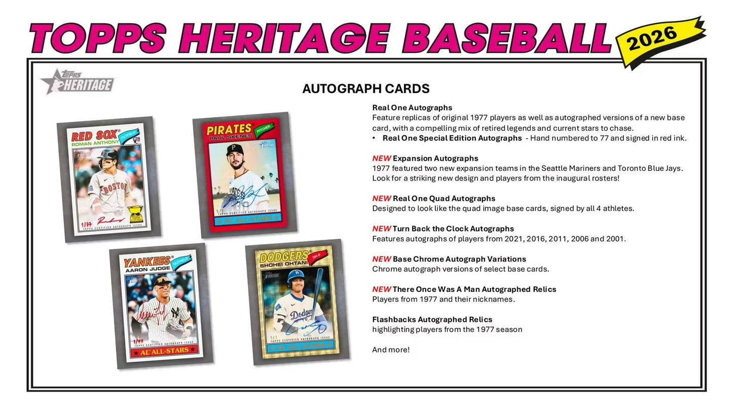 2026 Topps Heritage Baseball Blaster Box