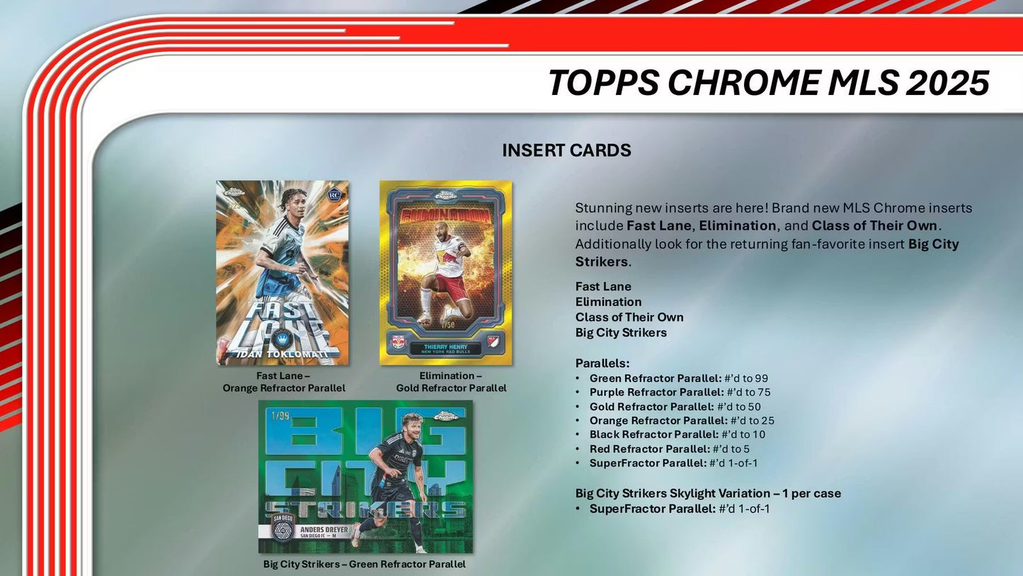 2025 Topps Chrome MLS Blaster Box