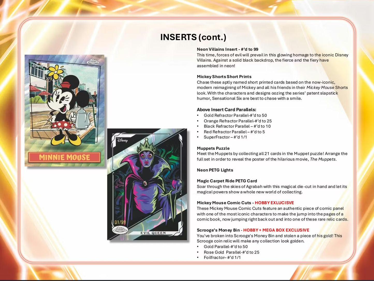 2026 Topps Disney Neon Hobby Box