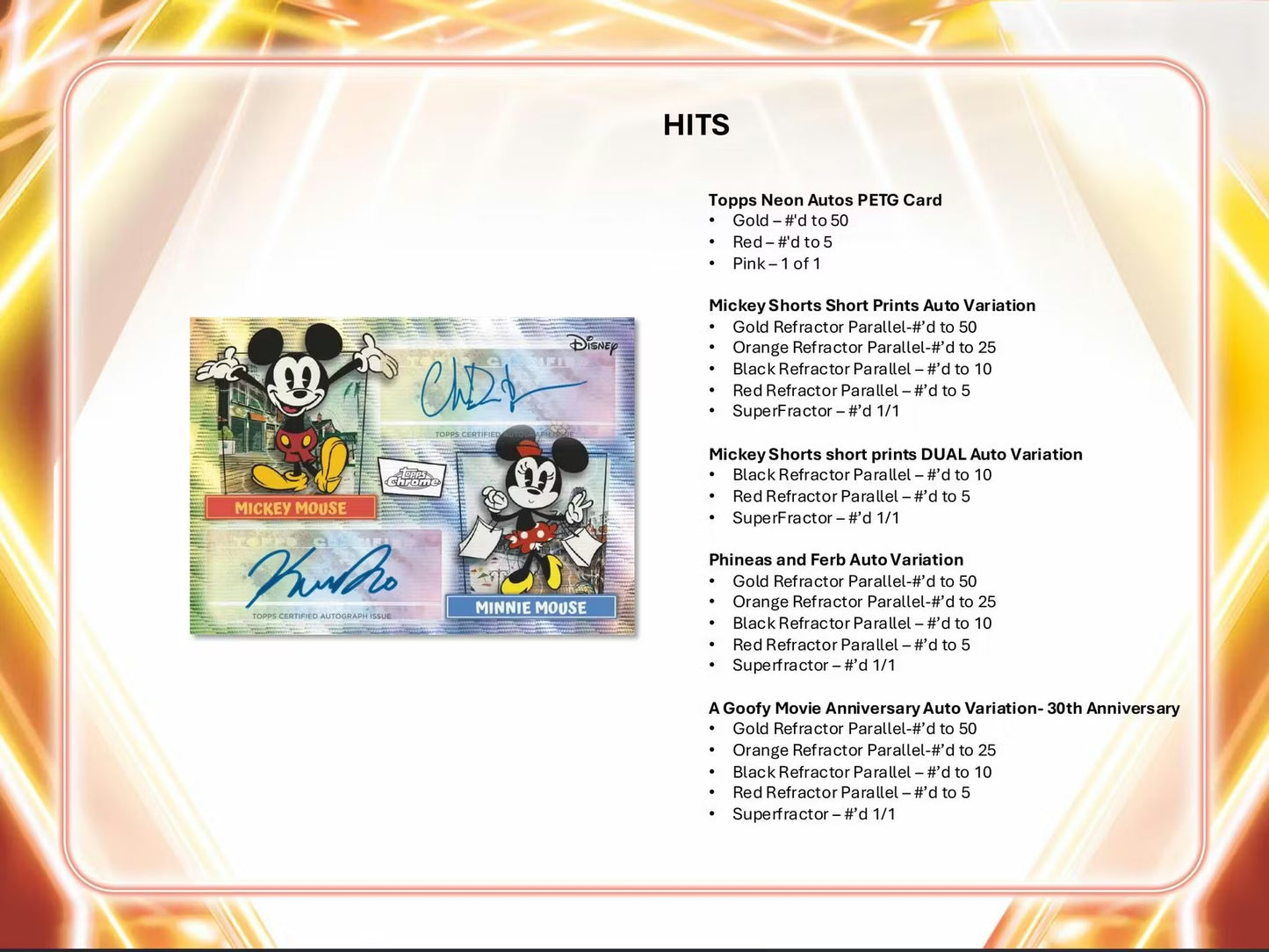 2026 Topps Disney Neon Mega Box
