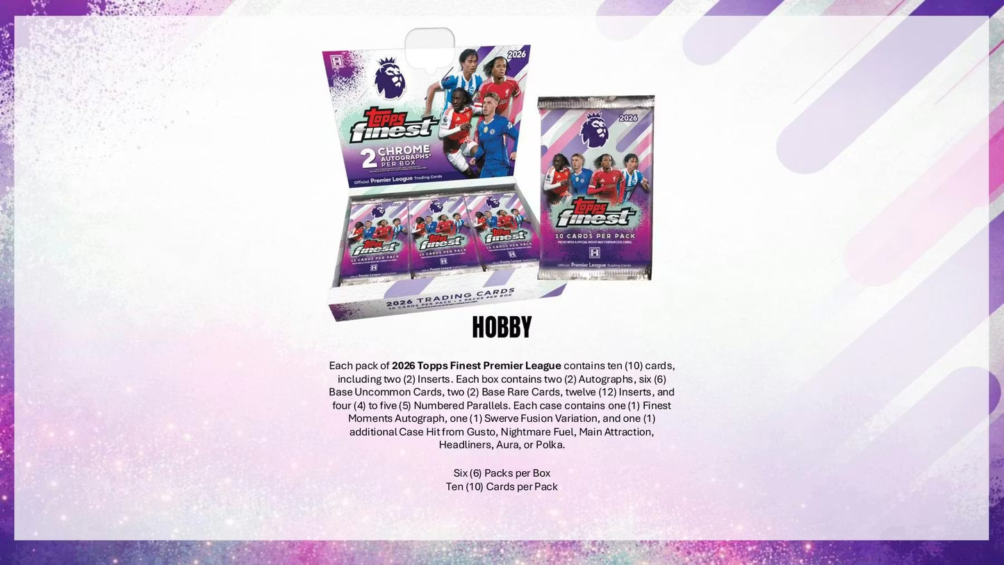 2026 Topps Finest EPL Hobby Box