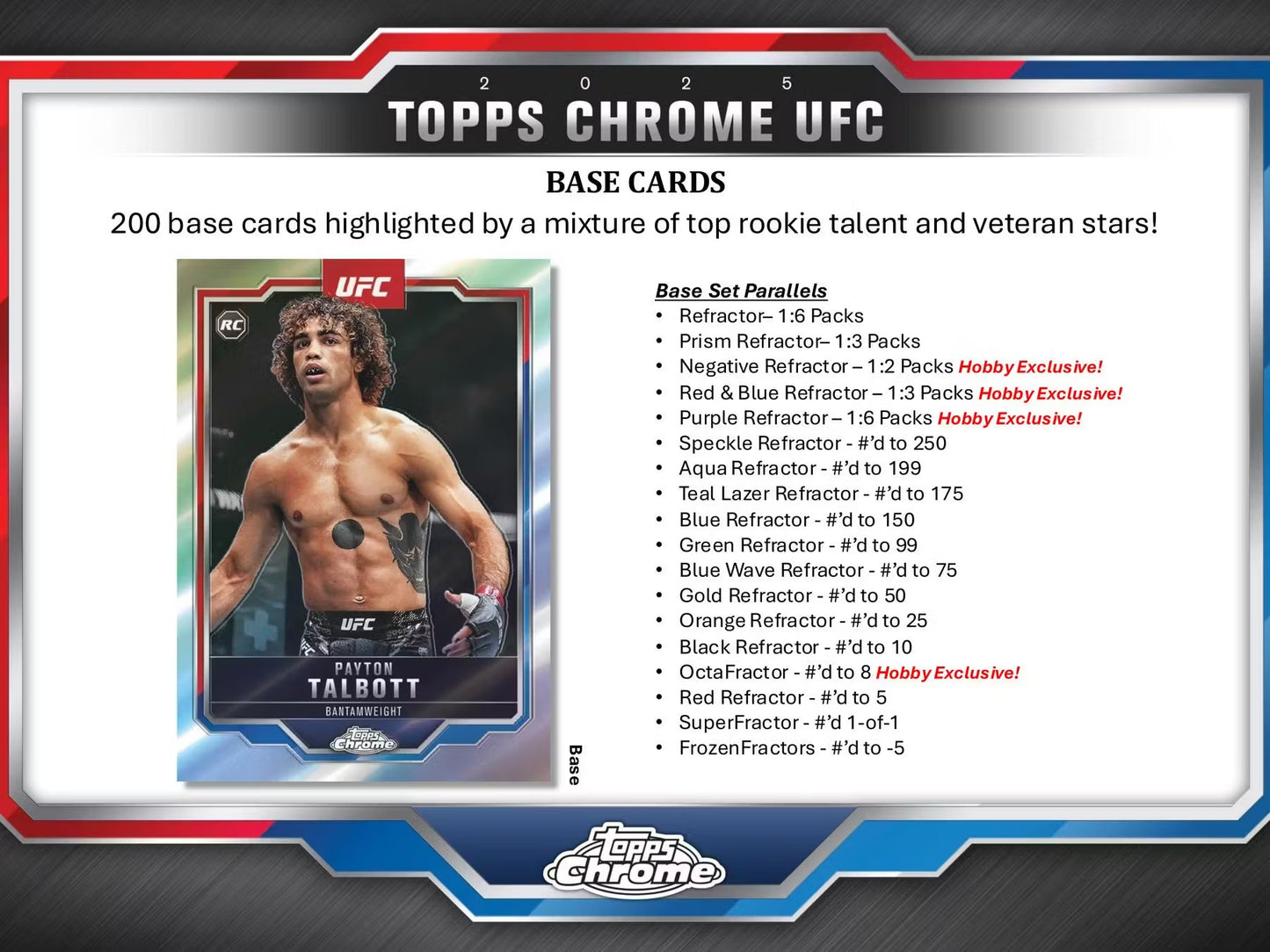 2025 Topps Chrome UFC Hobby Box