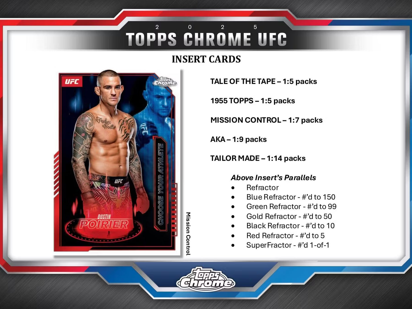 2025 Topps Chrome UFC Hobby Box