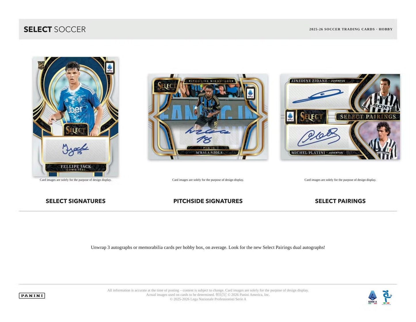 2025-26 Panini Select Serie A Soccer Hobby Box
