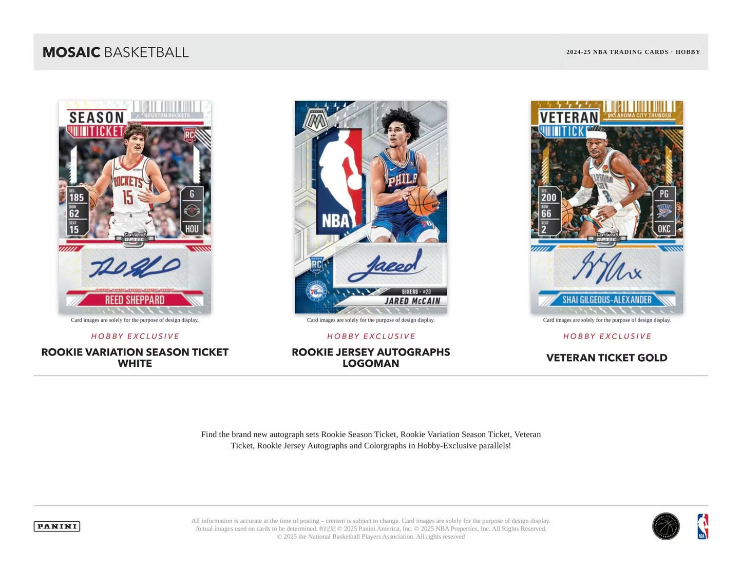 2024-25 Panini Mosaic Basketball Hobby Box