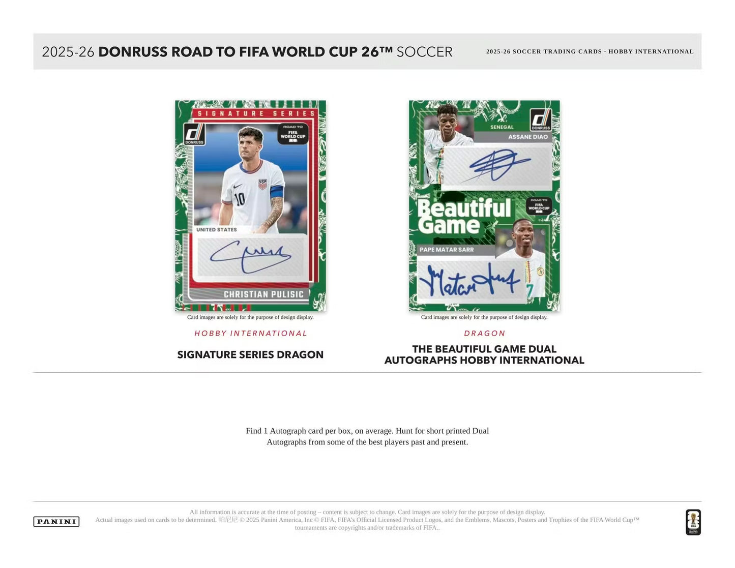 2025-26 Panini Donruss Road To FIFA World Cup International Box