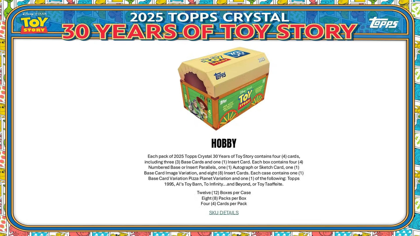 2025 Topps Crystal 30 Years of Toy Story Hobby Box