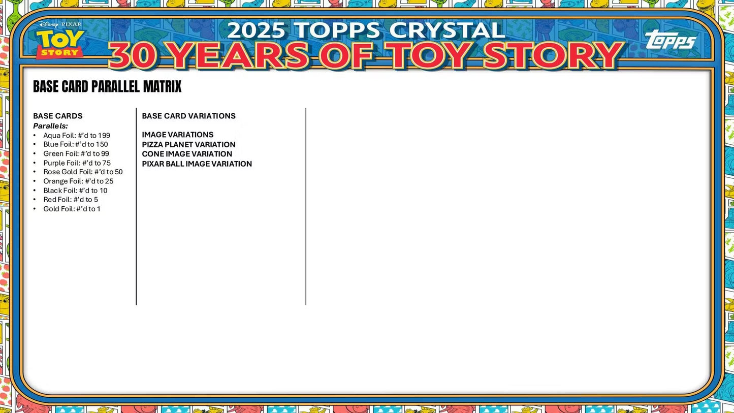 2025 Topps Crystal 30 Years of Toy Story Hobby Box