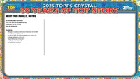 2025 Topps Crystal 30 Years of Toy Story Hobby Box