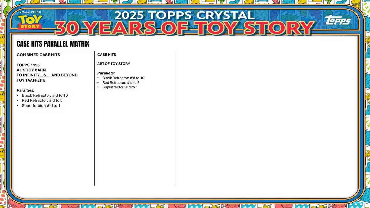 2025 Topps Crystal 30 Years of Toy Story Hobby Box