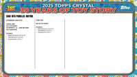 2025 Topps Crystal 30 Years of Toy Story Hobby Box