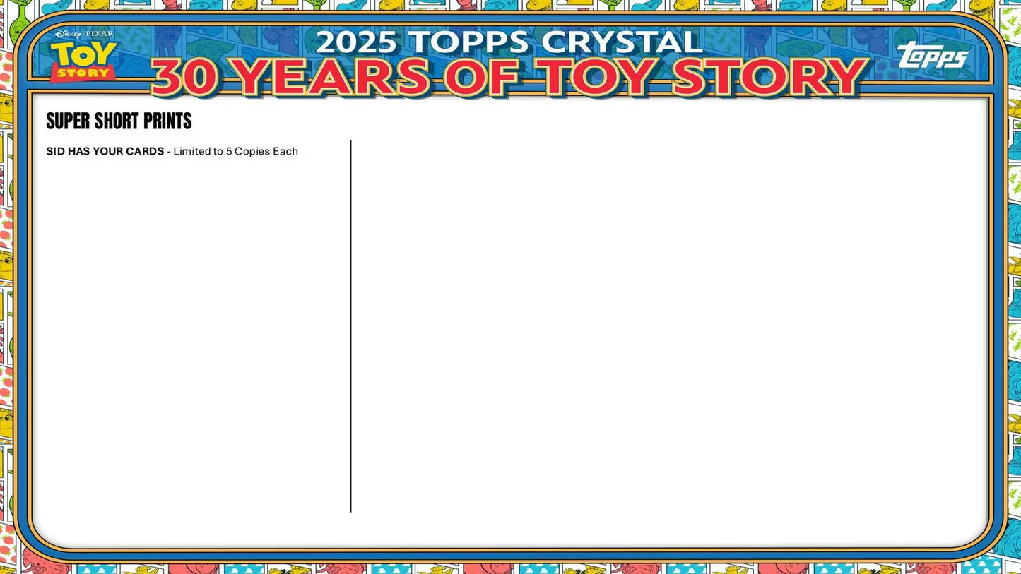 2025 Topps Crystal 30 Years of Toy Story Hobby Box