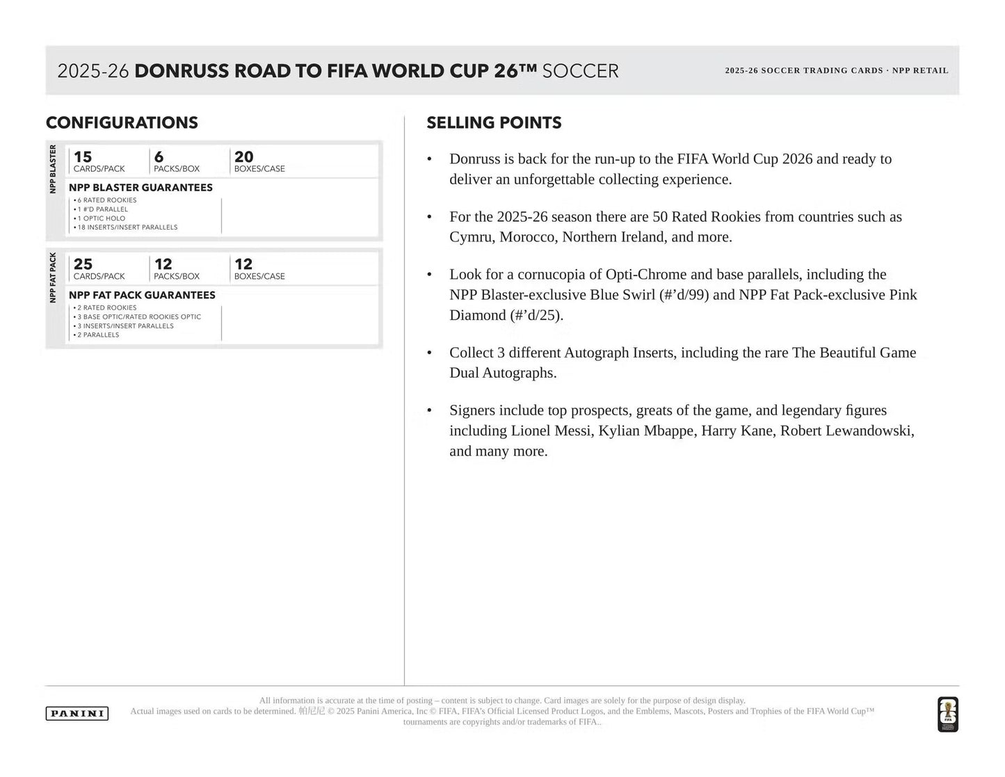 2025-26 Panini Donruss Road To FIFA World Cup Blaster Box