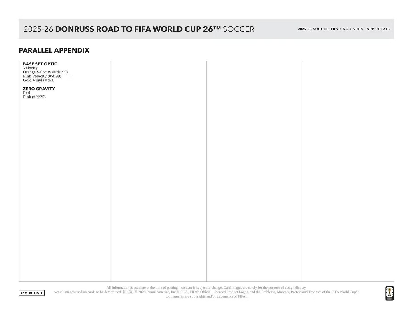 2025-26 Panini Donruss Road To FIFA World Cup Blaster Box