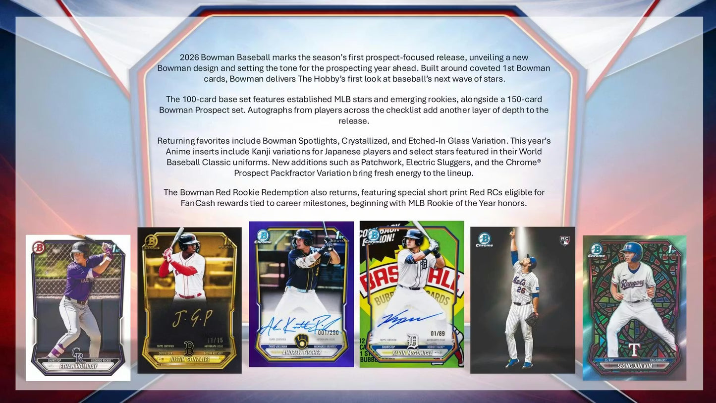 2026 Bowman Baseball Blaster Box
