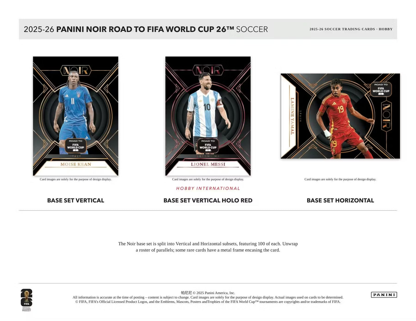 2025-26 Panini Noir Road to FIFA World Cup Soccer Hobby International Box