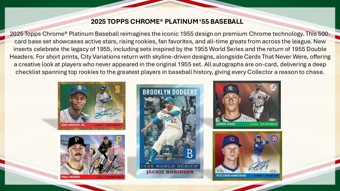 2025 Topps Chrome Platinum Baseball Blaster Box