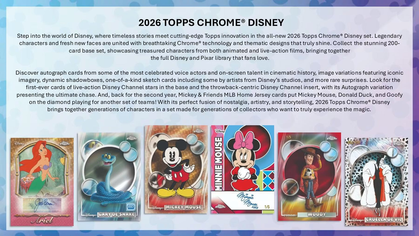 2026 Topps Chrome Disney Blaster Box