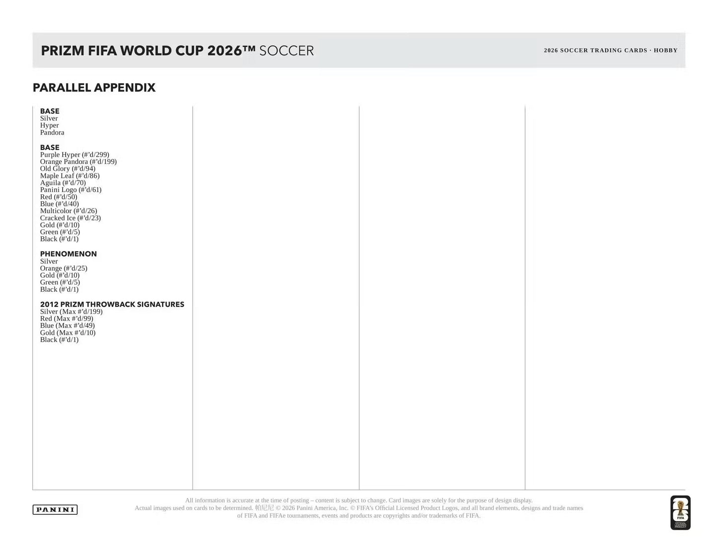 25-26 Prizm Road to World Cup Soccer Hobby