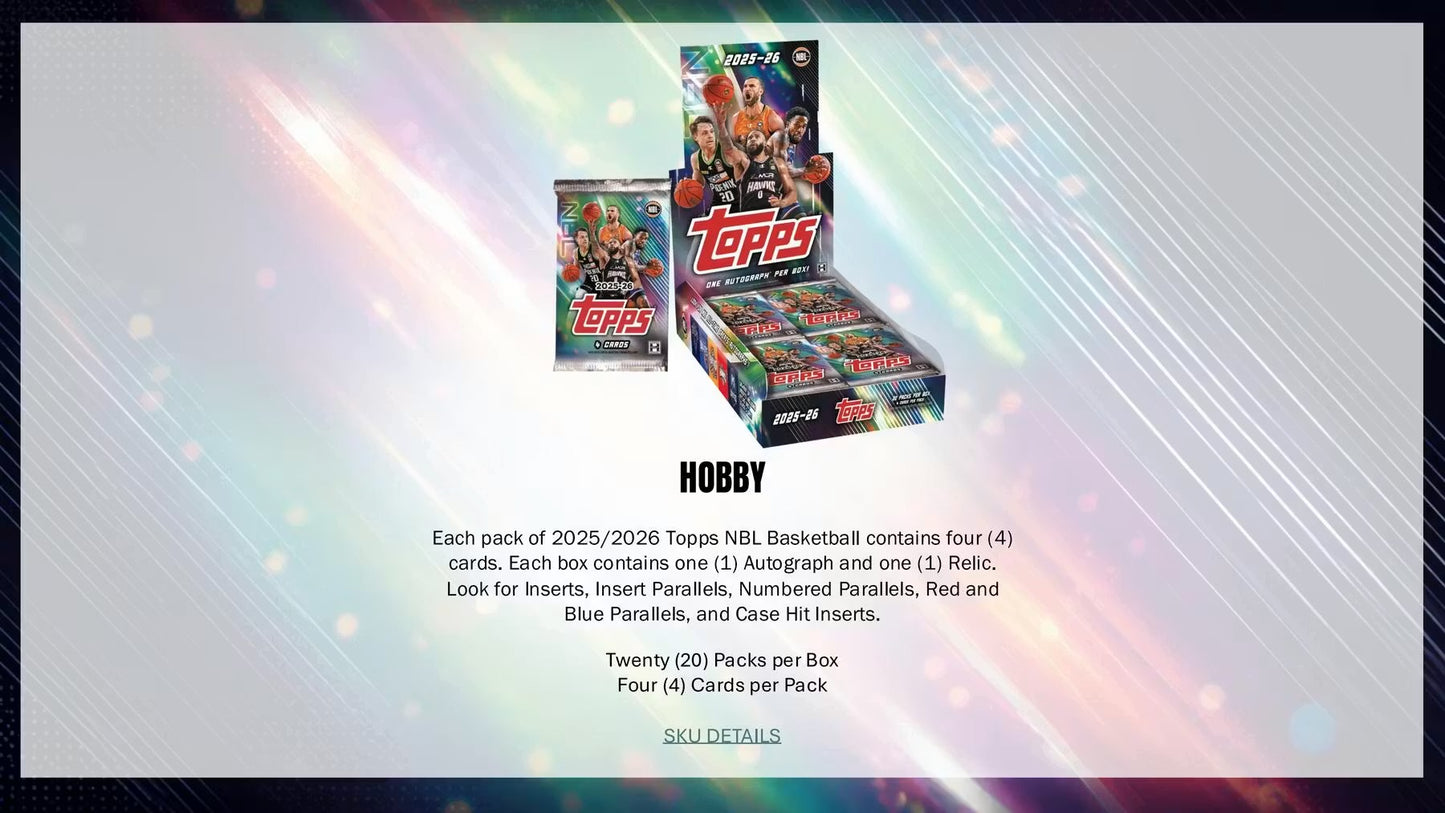 2025-26 Topps NBL Basketball Hobby Box