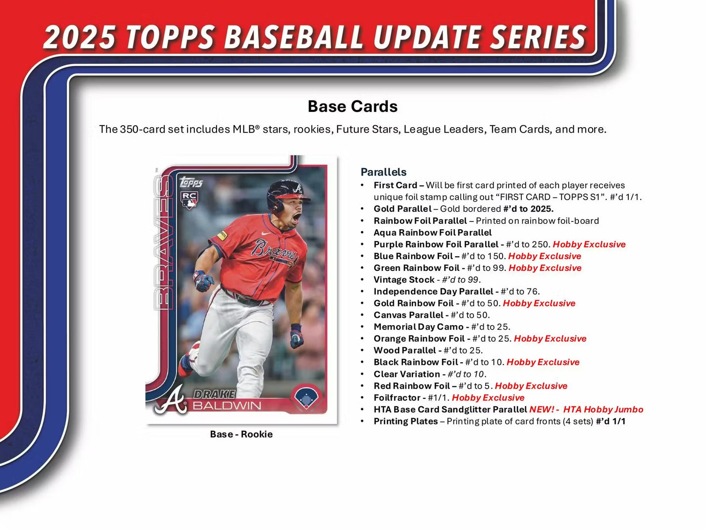 2025 Topps Update Series Baseball Hobby Jumbo Box