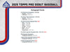 2025 Topps Pro Debut Baseball Hobby Jumbo Box