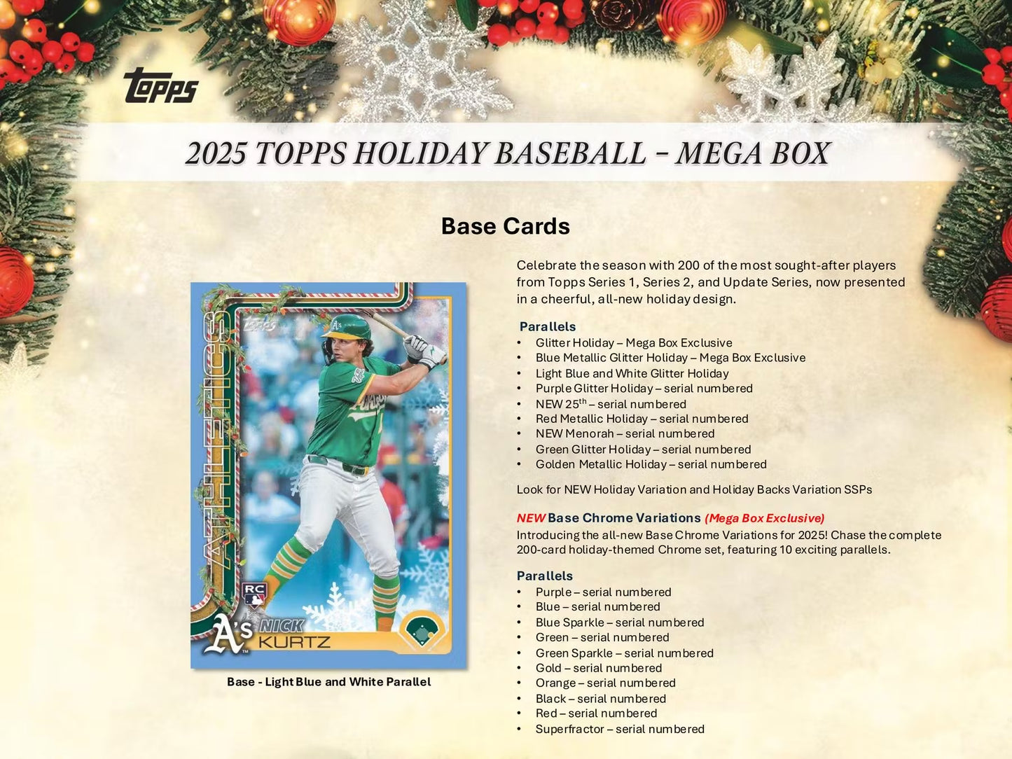 2025 Topps Holiday Baseball Mega Box