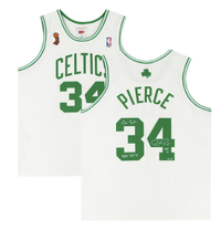 Paul Pierce Boston Celtics Autographed & Inscribed Mitchell & Ness 2007-08 Hardwood Classics #34 Authentic Jersey - Limited Edition #34/34
