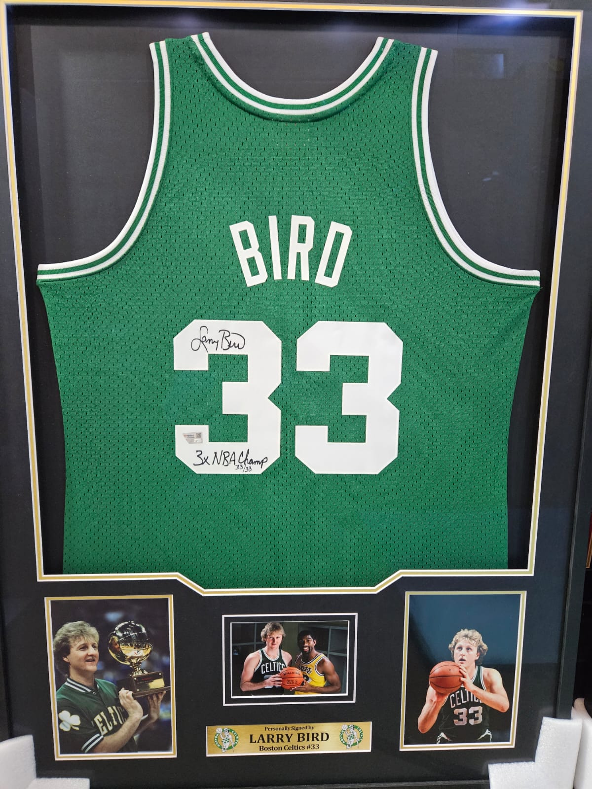 Larry Bird Boston Celtics Autographed & Inscribed Mitchell & Ness 1985-1986 Swingman Jersey - Limited Edition #33/33