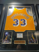 Mitchell & Ness Kareem Abdul-Jabbar Los Angeles Lakers Autographed & Inscribed Hardwood Classics #33 Replica Jersey - Limited Edition #33/33
