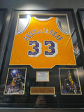 Mitchell & Ness Kareem Abdul-Jabbar Los Angeles Lakers Autographed & Inscribed Hardwood Classics #33 Replica Jersey - Limited Edition #33/33