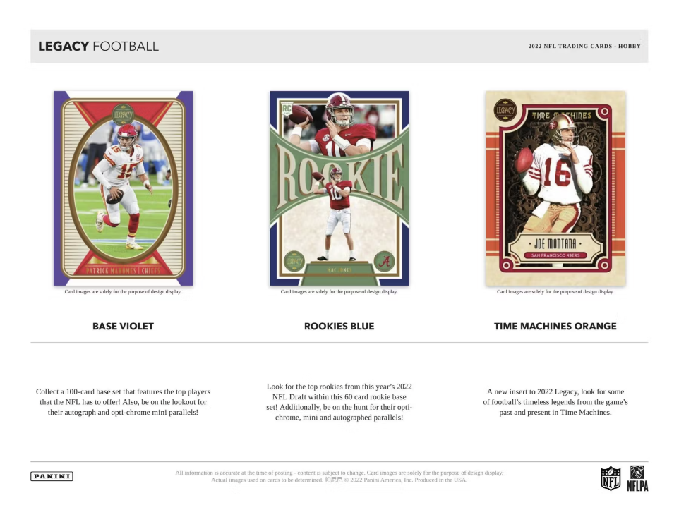 2022 Panini Legacy Football Hobby