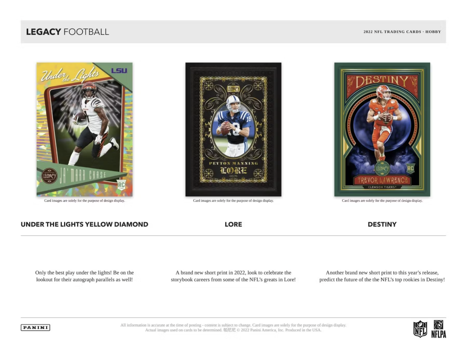 2022 Panini Legacy Football Hobby