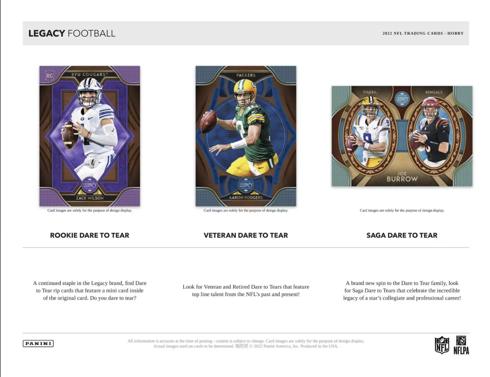 2022 Panini Legacy Football Hobby