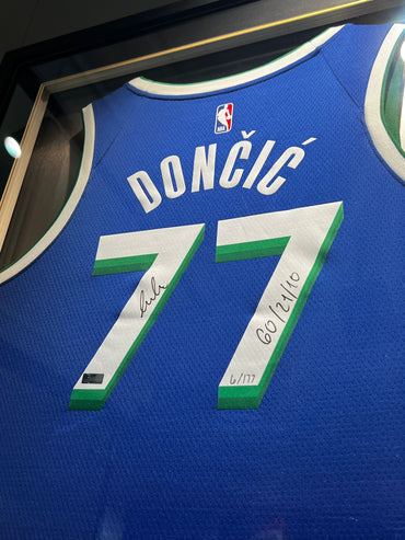 Luka Doncic Autographed Dallas Mavericks City Edition Swingman Jersey with "60/21/10" Inscription ~Limited Edition to 177~