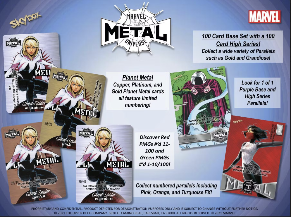 Marvel Spider-Man Metal Universe Trading Cards Box (Upper Deck 2021)