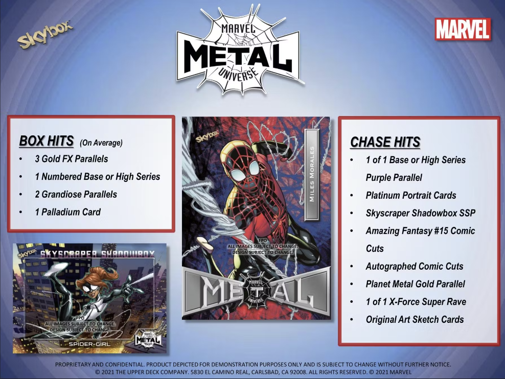 Marvel Spider-Man Metal Universe Trading Cards Box (Upper Deck 2021)