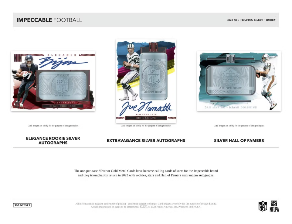 2023 Panini Impeccable Football Hobby
