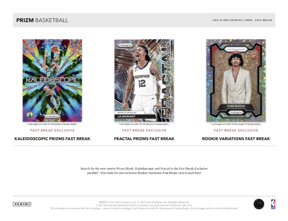 2023-24 Panini Prizm Basketball Fast Break