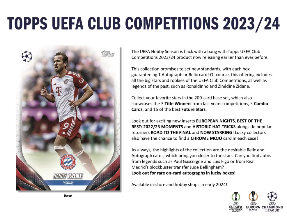 2023-24 Topps UEFA Club Competitions Soccer Hobby