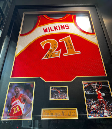 Dominique Wilkins Atlanta Hawks Autographed & Inscribed Mitchell & Ness 1986/97 Replica Jersey - Limited Edition #21/21