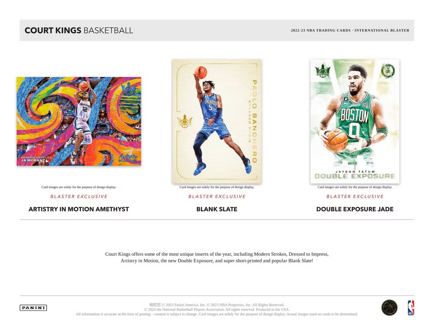 2022-23 Panini Court Kings Basketball International Blaster Box