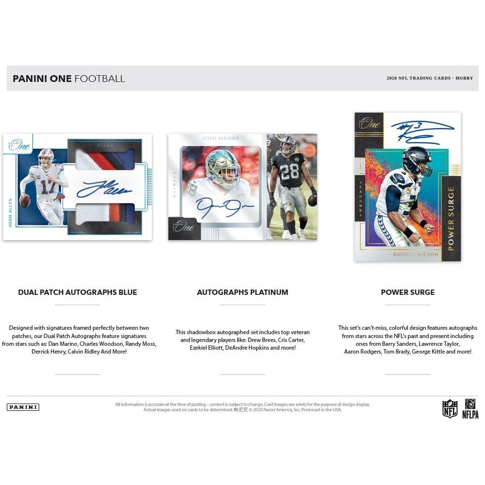 2020 Panini One and One Football