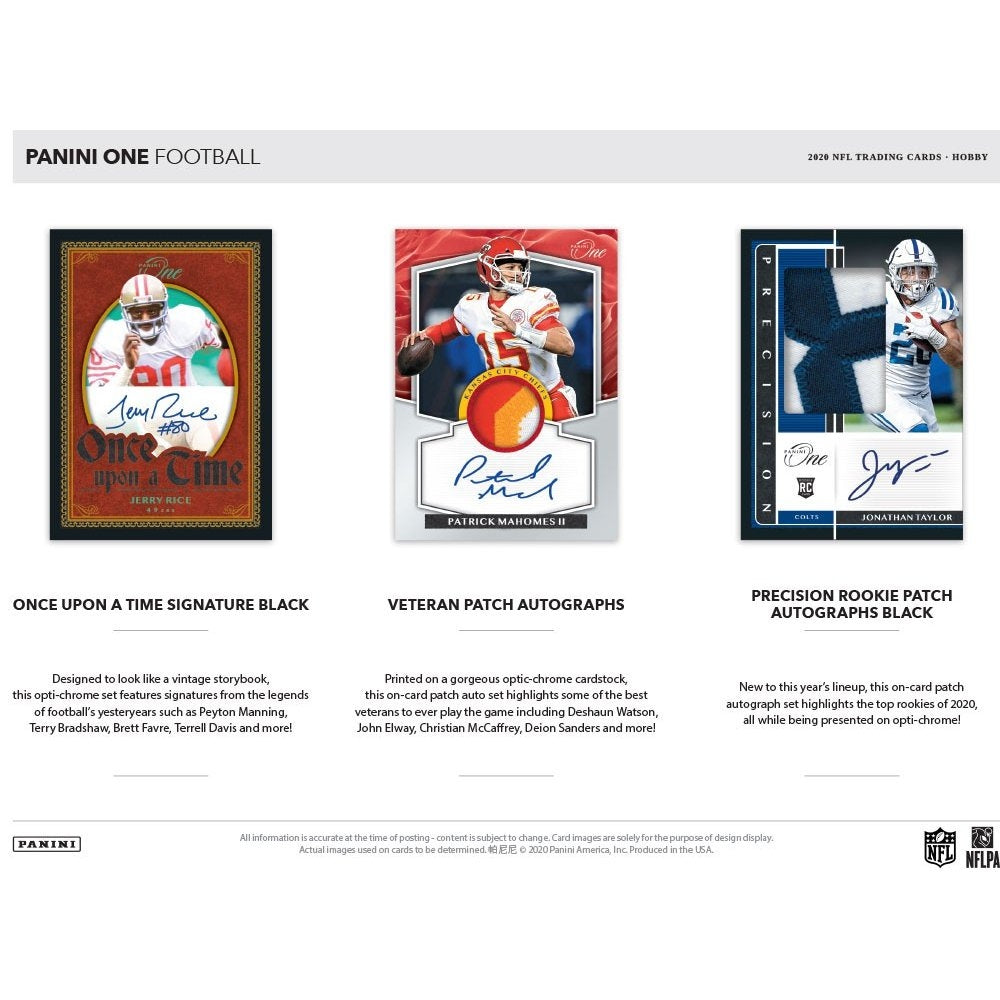 2020 Panini One and One Football
