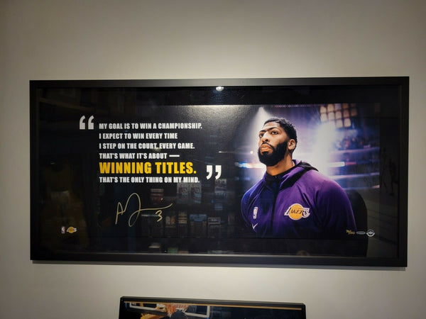 Anthony Davis Signed Autograph 21X42 Lakers Framed UDA 70/100